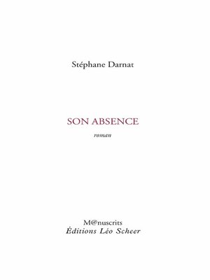 cover image of Son absence